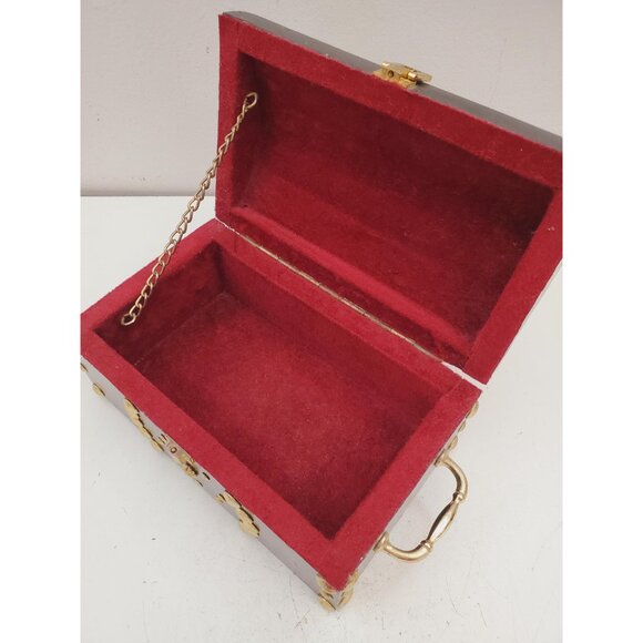 Wooden Keepsake Box, Wooden Chest, Wooden Box, Small Treasure Chest, Wooden - Picture 8 of 10